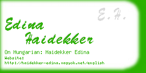 edina haidekker business card